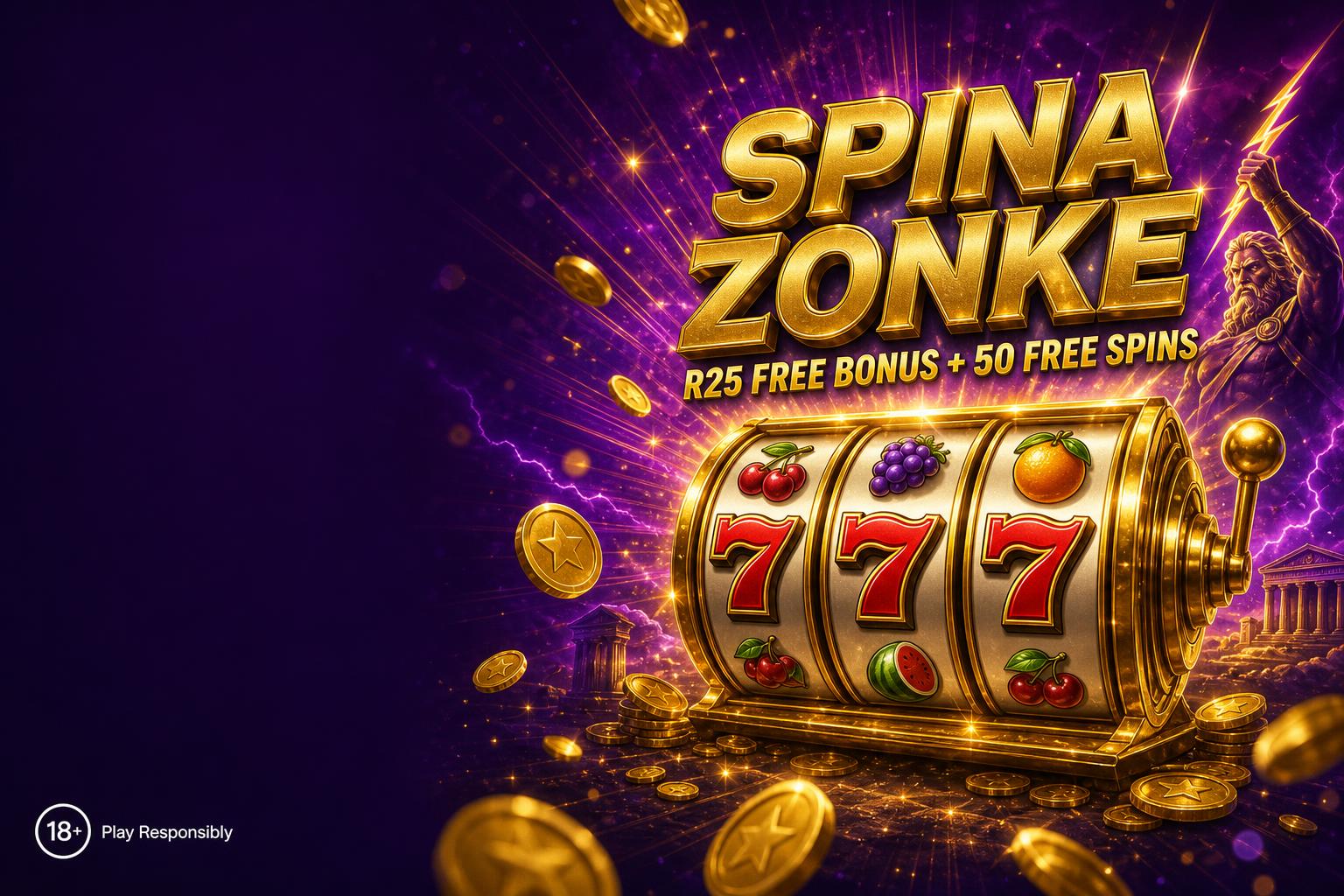 Hollywoodbets Spina Zonke promo — R25 free bonus and 50 free spins on South Africa's top online slots